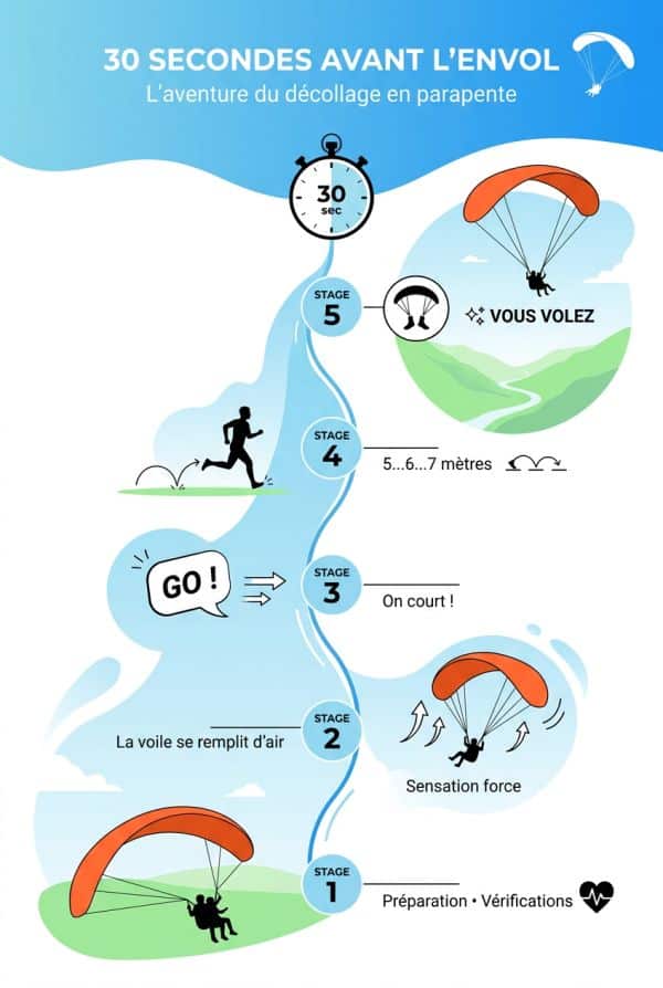 Les 30 secondes avant de quitter le sol