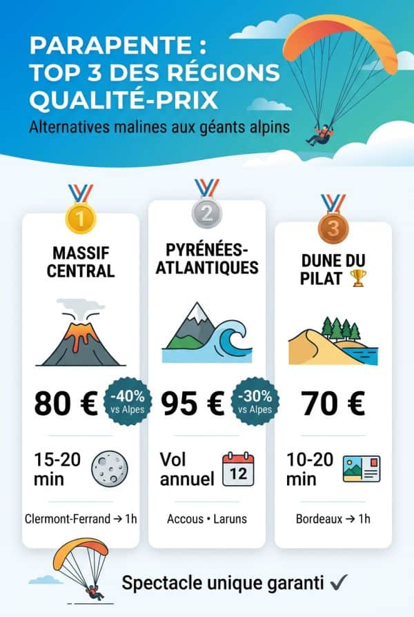 Top 3 des régions offrant prix attractifs et expériences qualitatives
