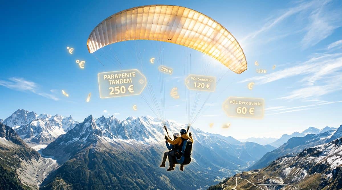 Tarifs d'un baptême de parapente : ce qui fait varier le prix